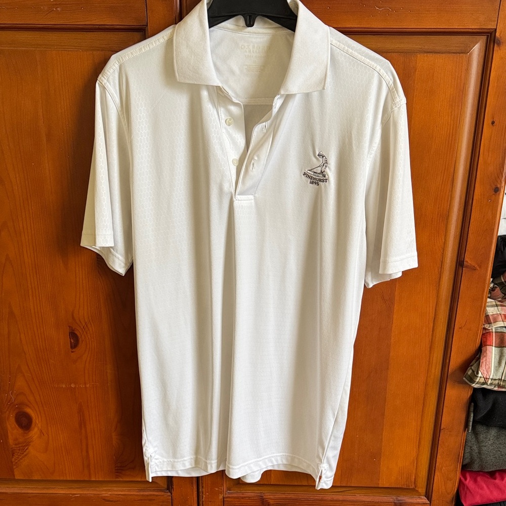 White Polo Shirt Pinehurst Logo